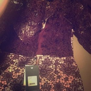 Burgundy romper size medium